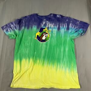 Buc-ee’s T-Shirt Mens 3XL Tie-Dye Mardi Gras Peace Love Beaver Graphic Tee